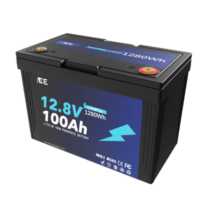 ACEnergy 12V 100Ah LiFePO4 Li-Ion Battery supply 12.8V 1280Wh