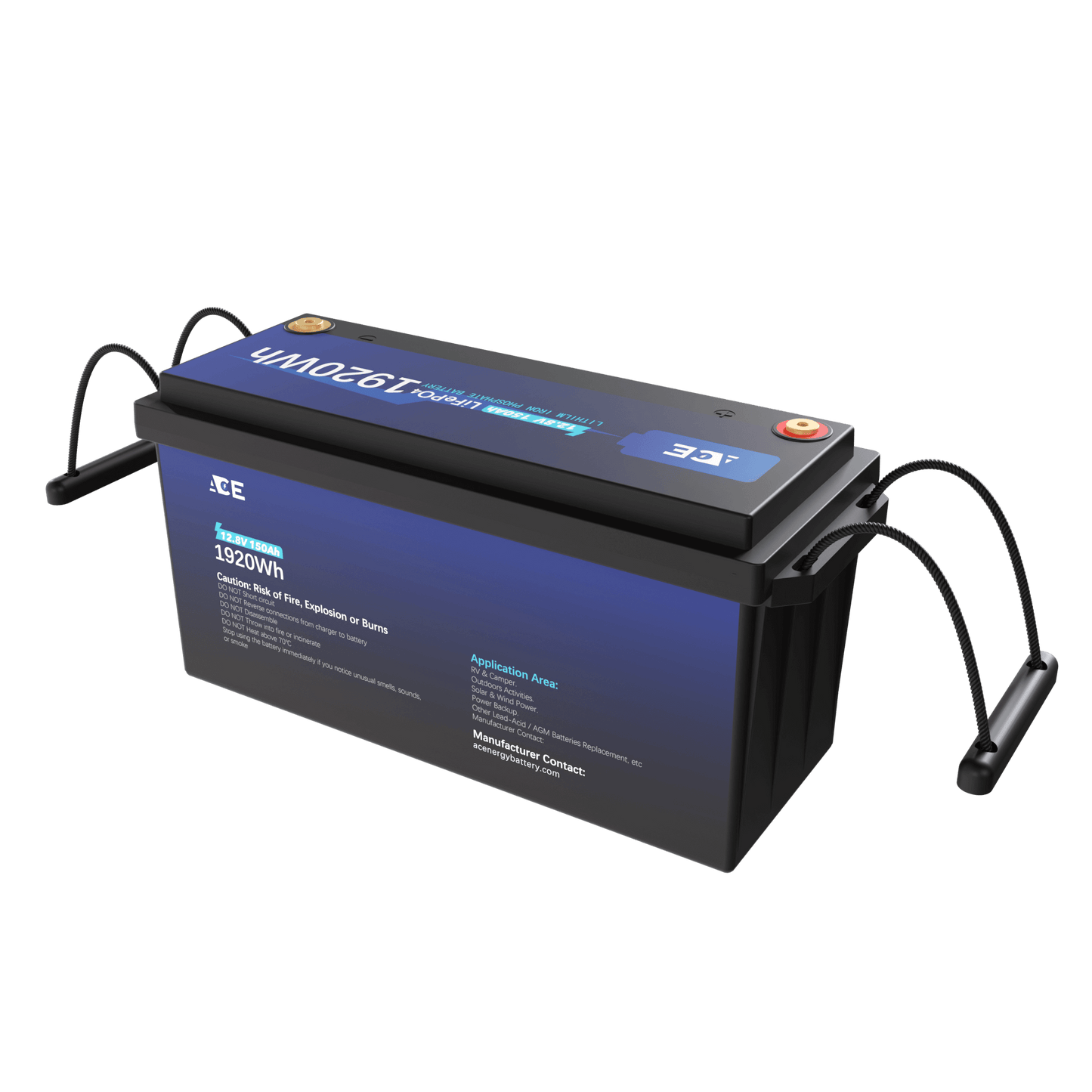 ACEnergy 12V 150Ah LiFePO4 Li-Ion Battery supply 12.8V 1920Wh Notes