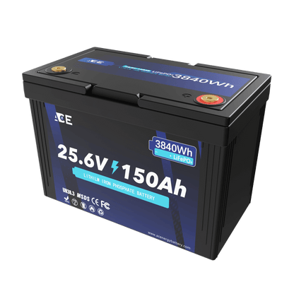 ACEnergy 24V 150Ah LiFePO4 Li-Ion Battery丨25.6V 3.8kWh